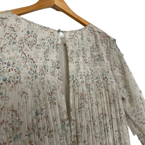 Free People Womens Floral Charlotte Midi Dress Size Medium Lace Lined - Picture 11 of 14